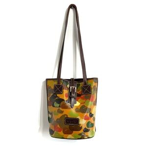 Dooney & Bourke Duck Print Camouflage Tote Bucket Bag vintage rare print